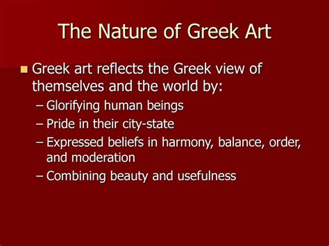 how did greek art reflect the idea of an ideal form what does this imply for modern art?