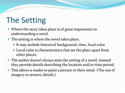 What Is the Setting of the Novel (State and Time Period)? A Detailed Exploration